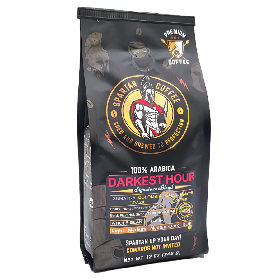Spartan Coffee Signature Coffee Darkest Hour Coffee 100% Arabica Dark Roast Boston, MA