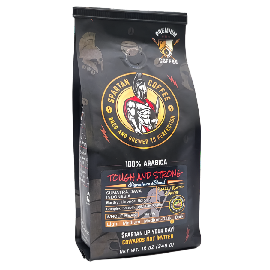 Spartan Coffee Signature Blend Tough and Strong Coffee 100% Arabica Dark Medium Roast Boston, MA