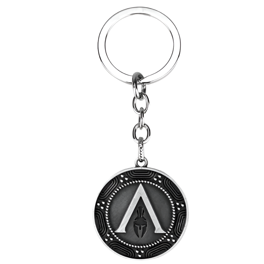 Ancient Greek Spartan Shield Keychain