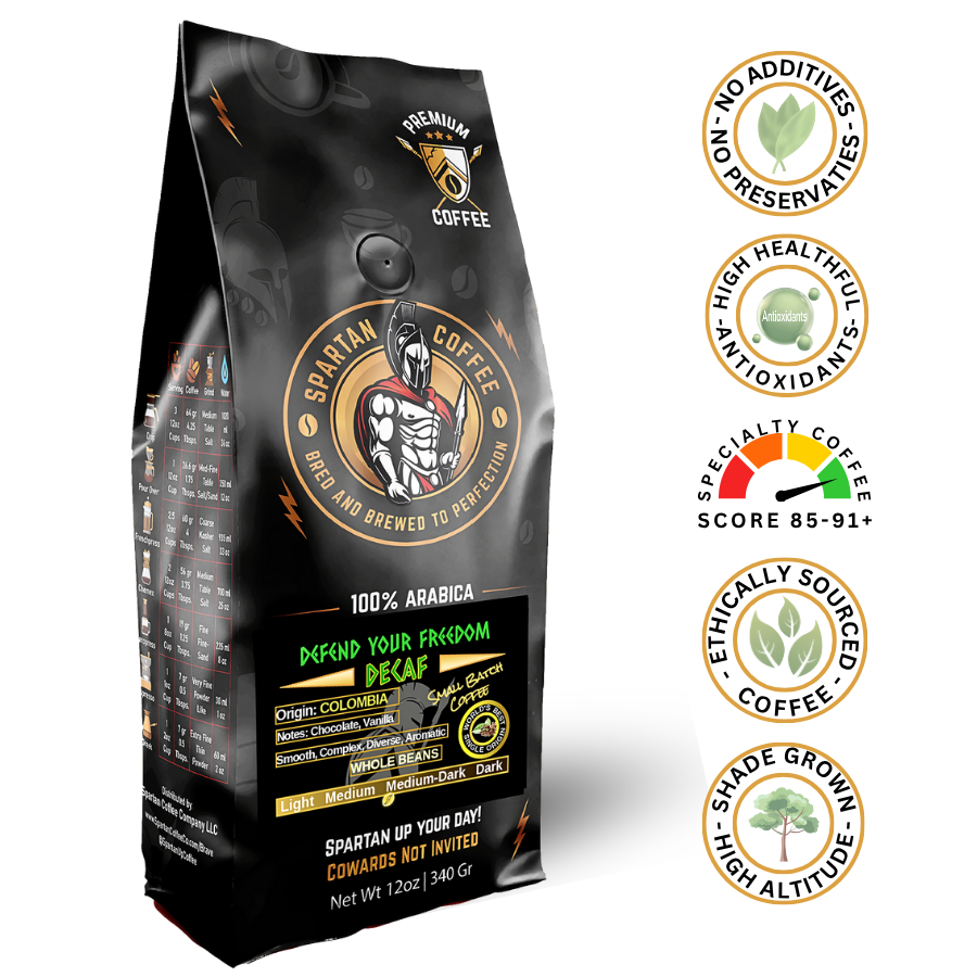 Decaf Coffee - 100% Colombian - Arabica Beans