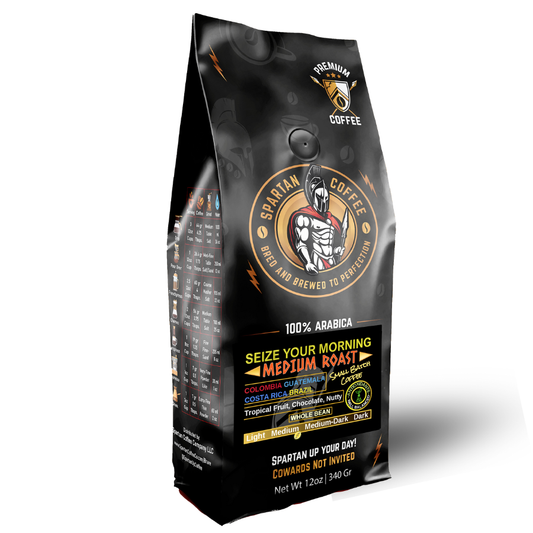 Spartan Coffee Signature Blend Seize Your Morning Coffee 100% Arabica Medium Roast, smooth, whole bean Boston, MA
