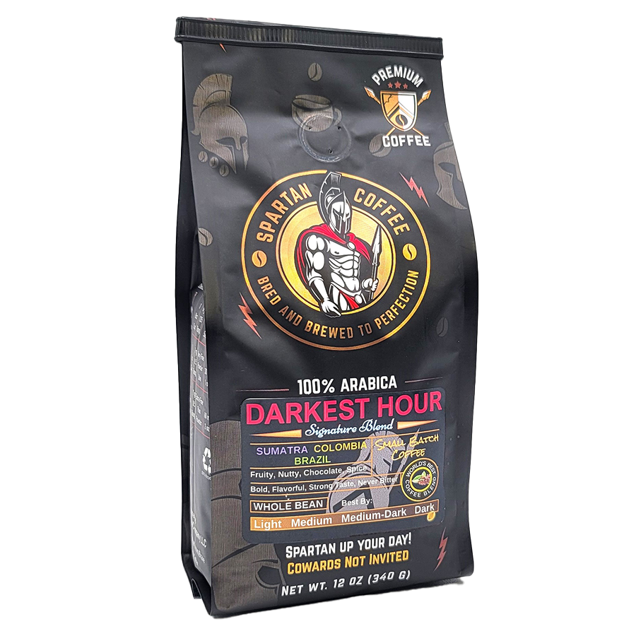 Spartan Coffee Signature Coffee Darkest Hour Coffee 100% Arabica Dark Roast Boston, MA