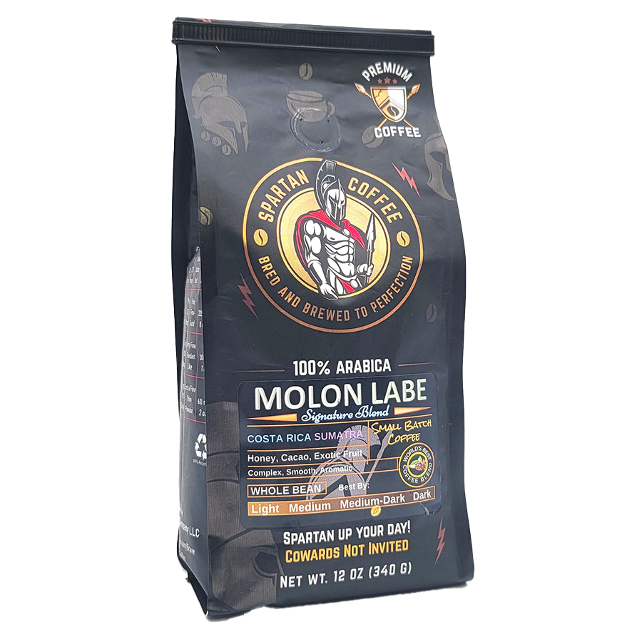 Spartan Coffee Signature Blends Molon Labe Coffee 100% Arabica Medium Roast Boston, MA