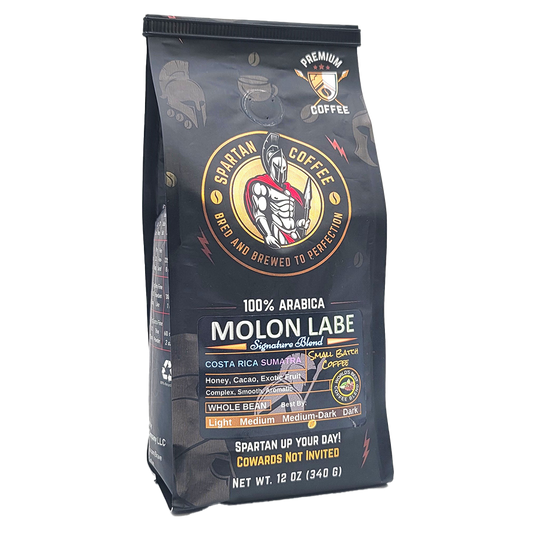 Spartan Coffee Signature Blends Molon Labe Coffee 100% Arabica Medium Roast Boston, MA