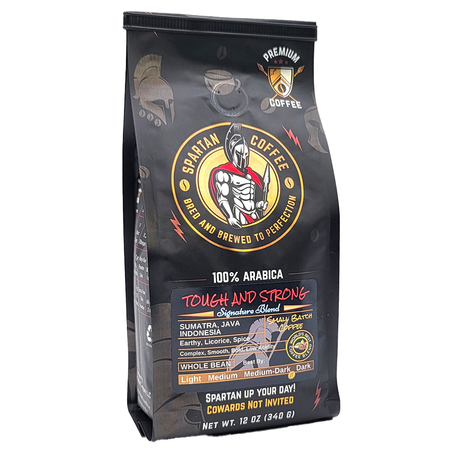 Spartan Coffee Signature Blend Tough and Strong Coffee 100% Arabica Dark Medium Roast Boston, MA