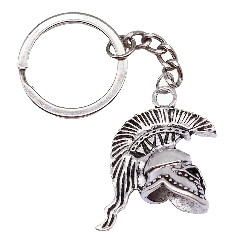 Ancient Greek Spartan Helmet Keychain