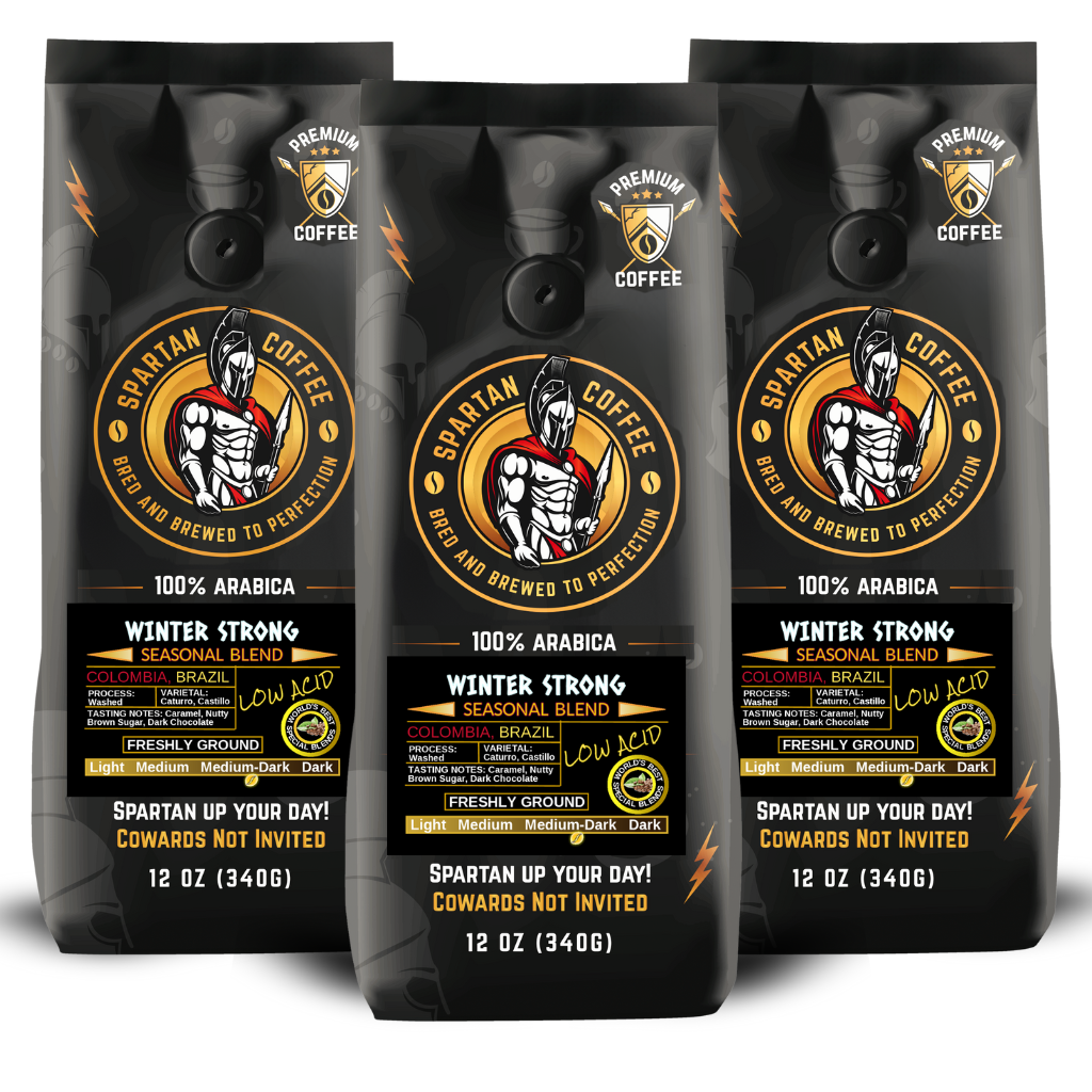 Winter Strong coffee bundle of 3 x 12oz bags Spartan Coffee